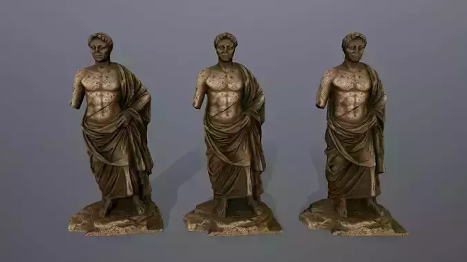 statue roman Low-poly 3D model