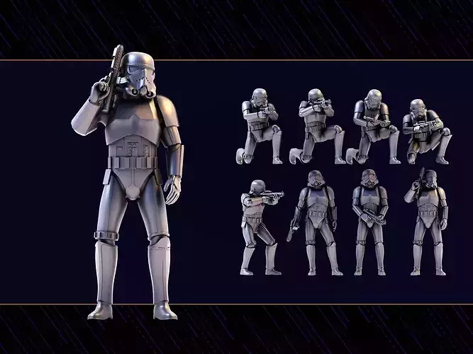 8 Figure Stormtrooper Printable Set-01