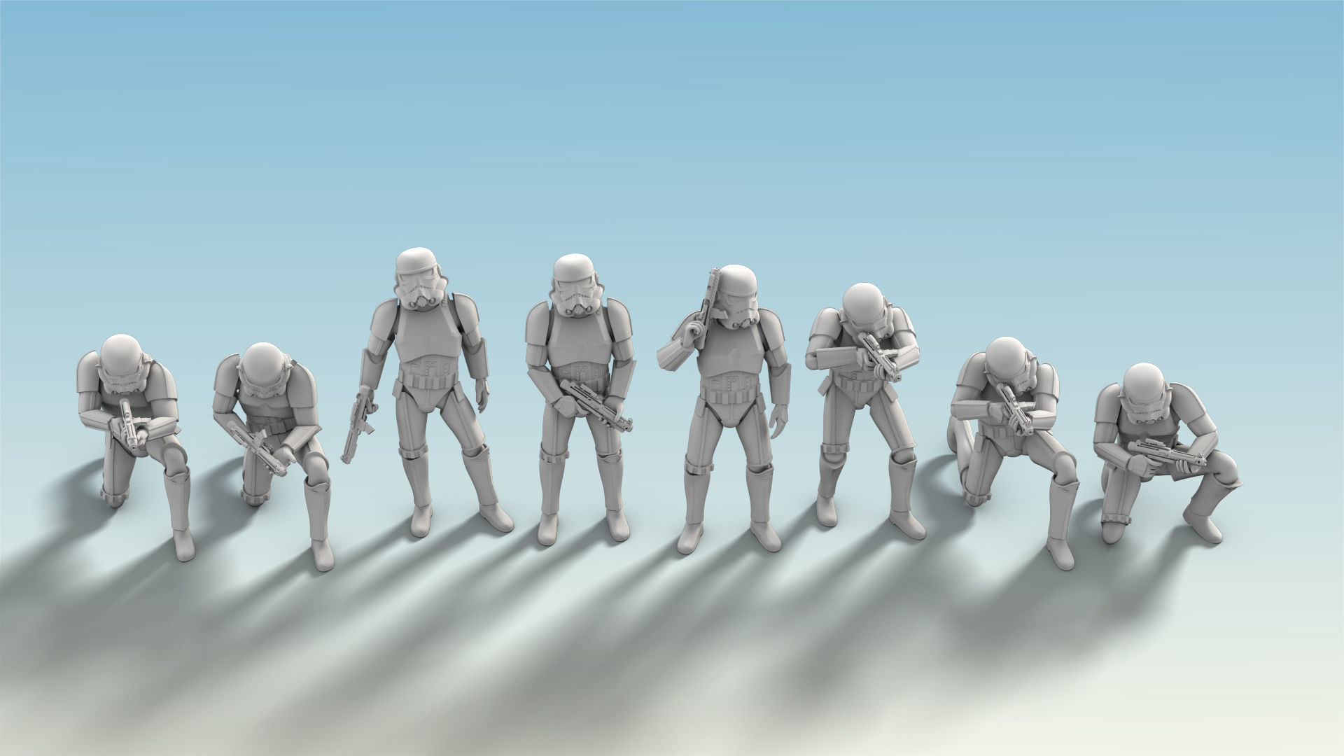 8 Figure Stormtrooper Printable Set-01 3D model_4