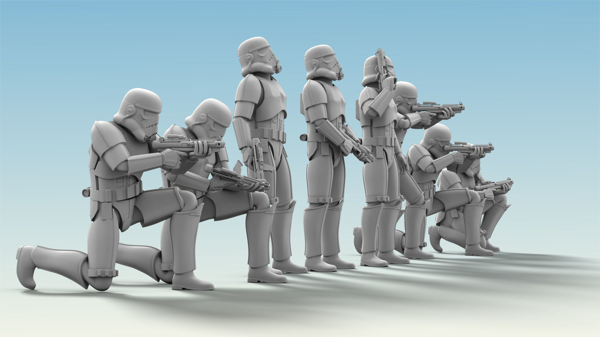 8 Figure Stormtrooper Printable Set-01 3D model_9