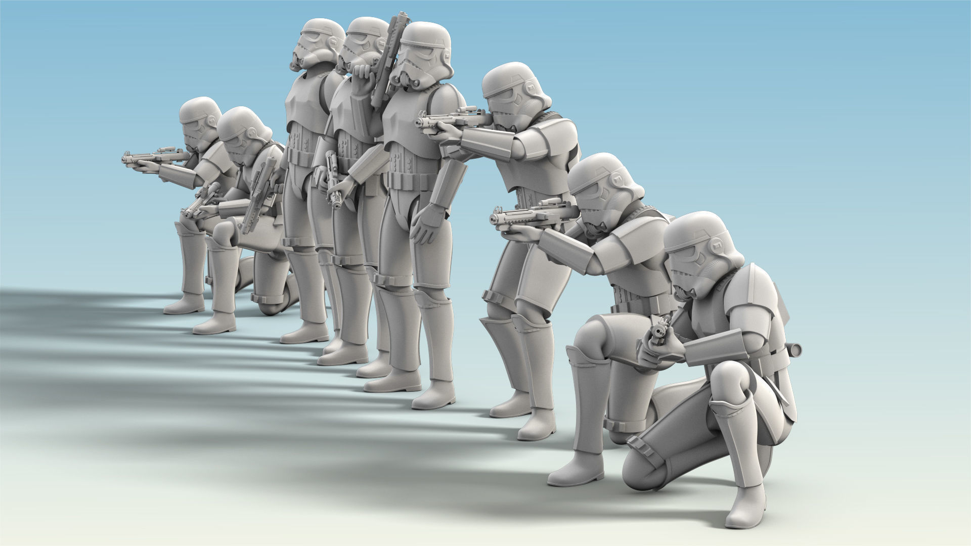 8 Figure Stormtrooper Printable Set-01 3D model_6