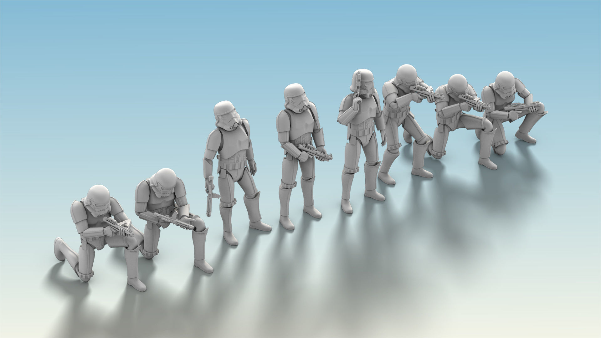 8 Figure Stormtrooper Printable Set-01 3D model_5