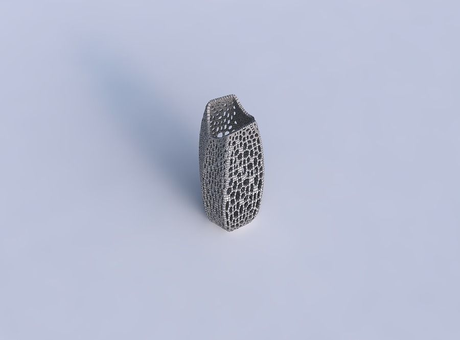 Vase double arc hexagon with dense organic lattice 2 3D print model_6