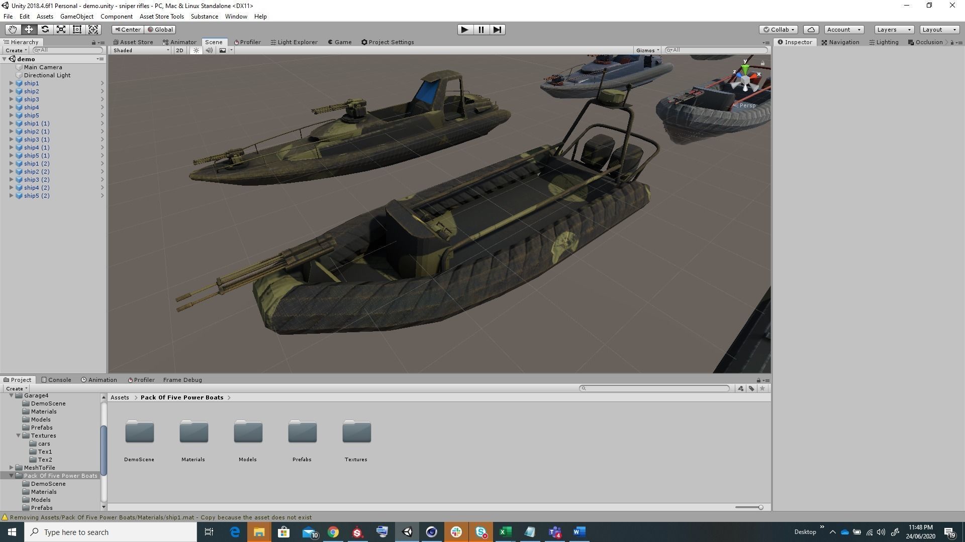 Pack of 15 Game ready AR VR PBR military gunship Power Boats Low-poly 3D model_11