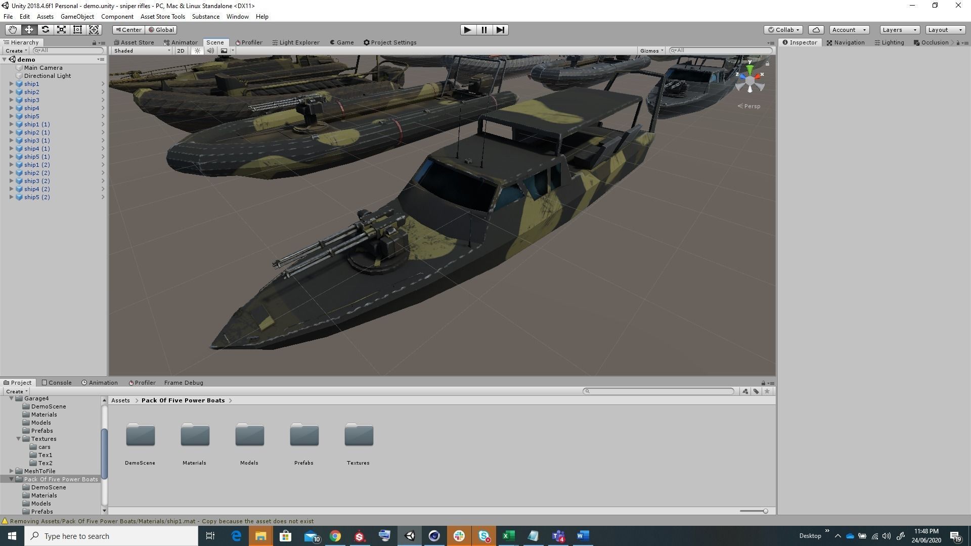 Pack of 15 Game ready AR VR PBR military gunship Power Boats Low-poly 3D model_13