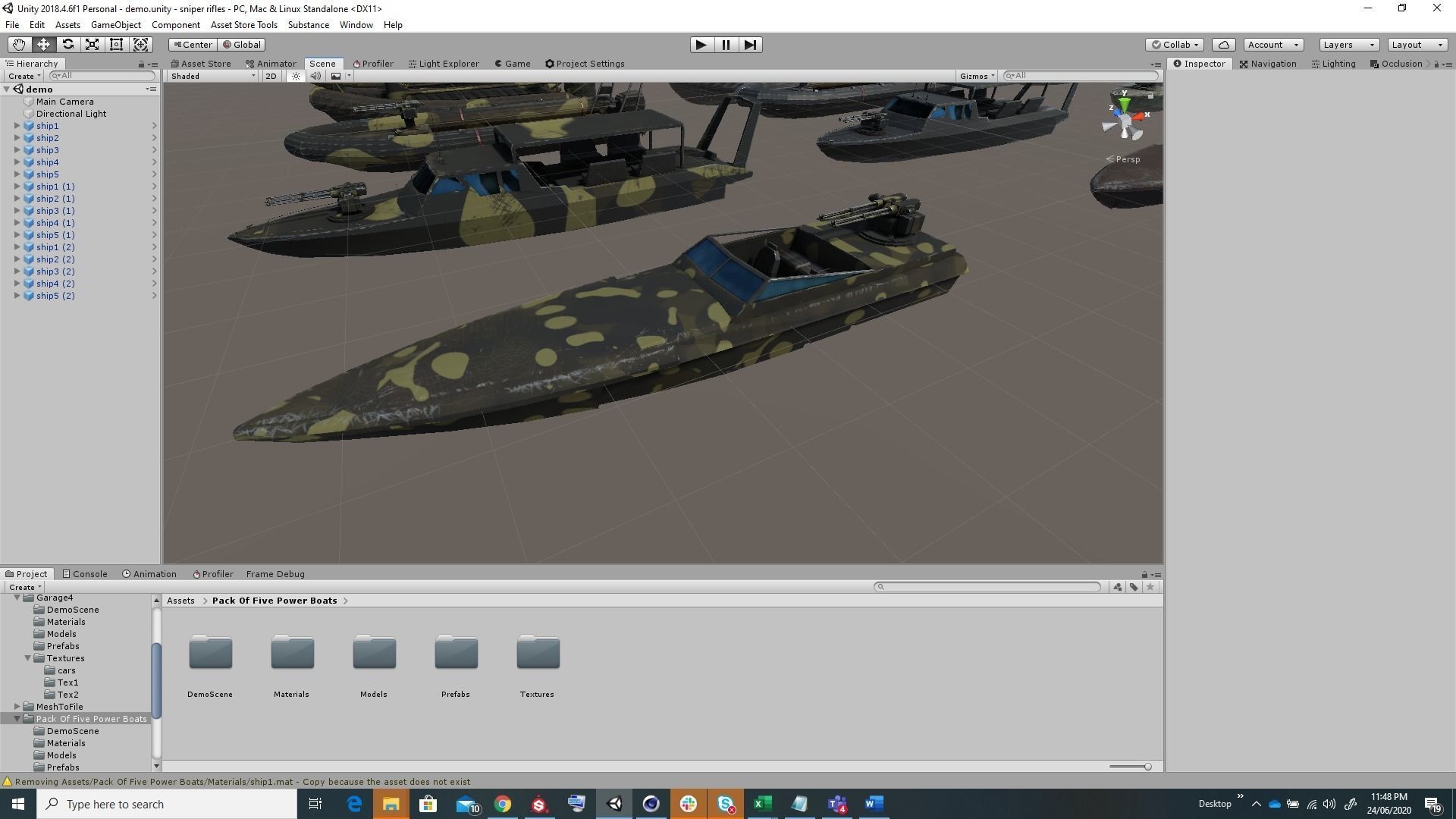 Pack of 15 Game ready AR VR PBR military gunship Power Boats Low-poly 3D model_14