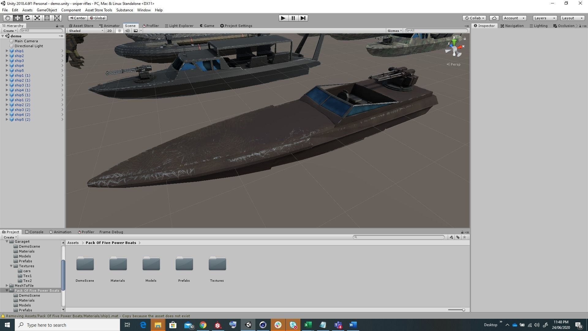 Pack of 15 Game ready AR VR PBR military gunship Power Boats Low-poly 3D model_15