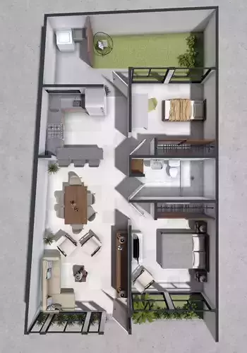 VISTA TOP CASA 3D model