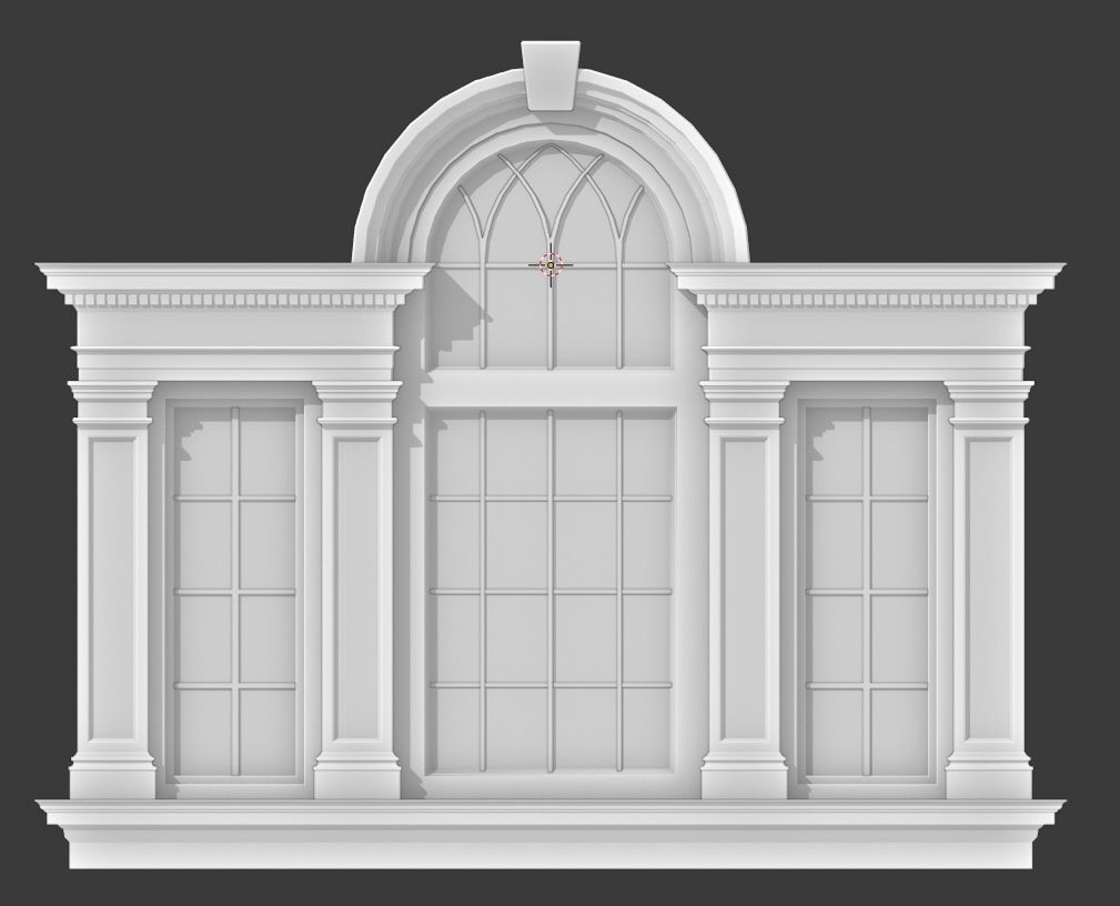Palladian Window - Venetian window Low-poly 3D model_6