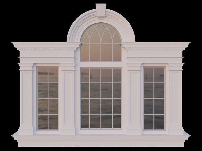 Palladian Window - Venetian window Low-poly 3D model