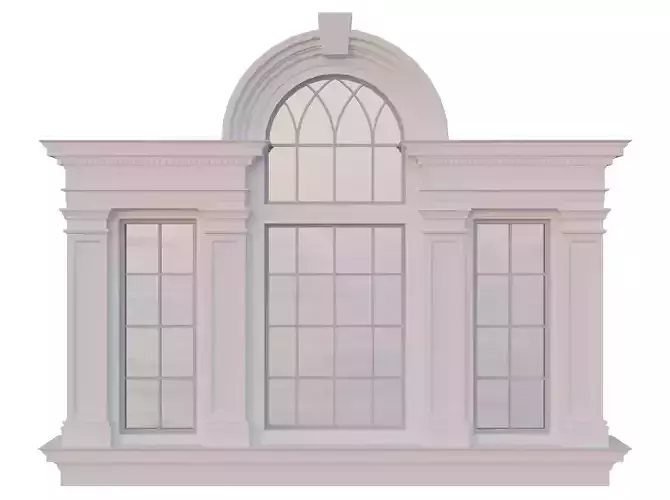 Palladian Window - Venetian window Low-poly 3D model