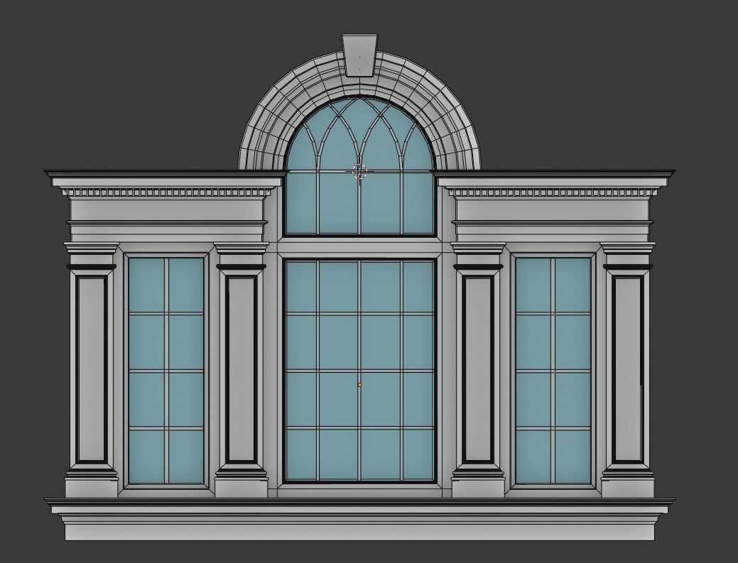 Palladian Window - Venetian window Low-poly 3D model_2
