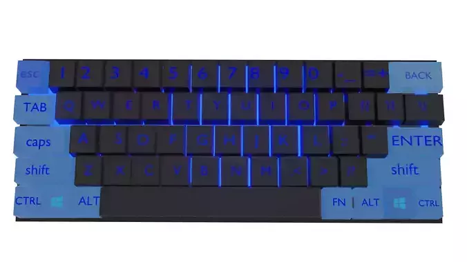 Gaming keyboard 3D model