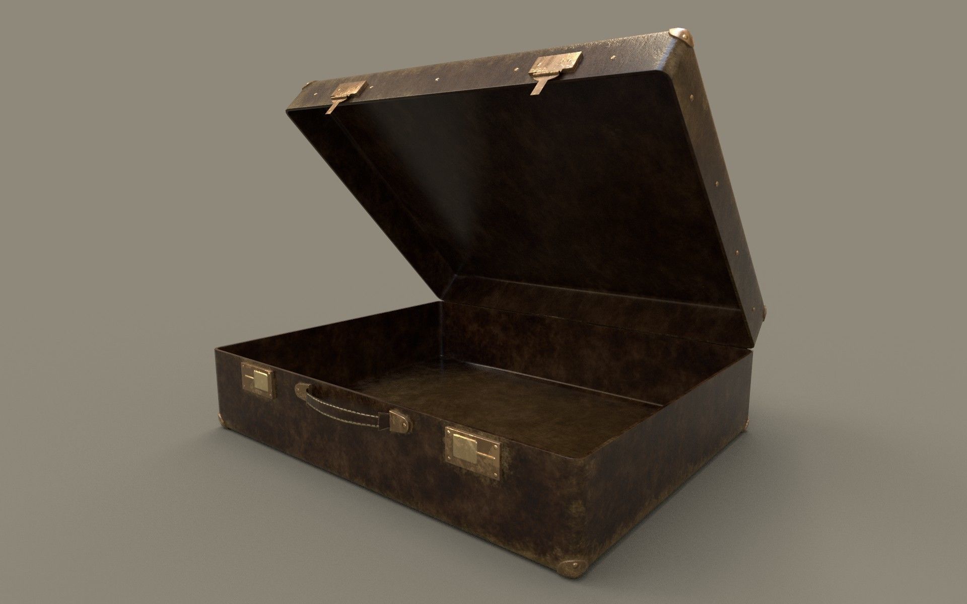 Briefcase game-ready Low-poly 3D model_2