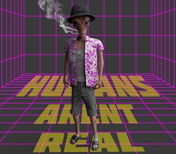 Foreigner man wearing shirt and hat 3D model