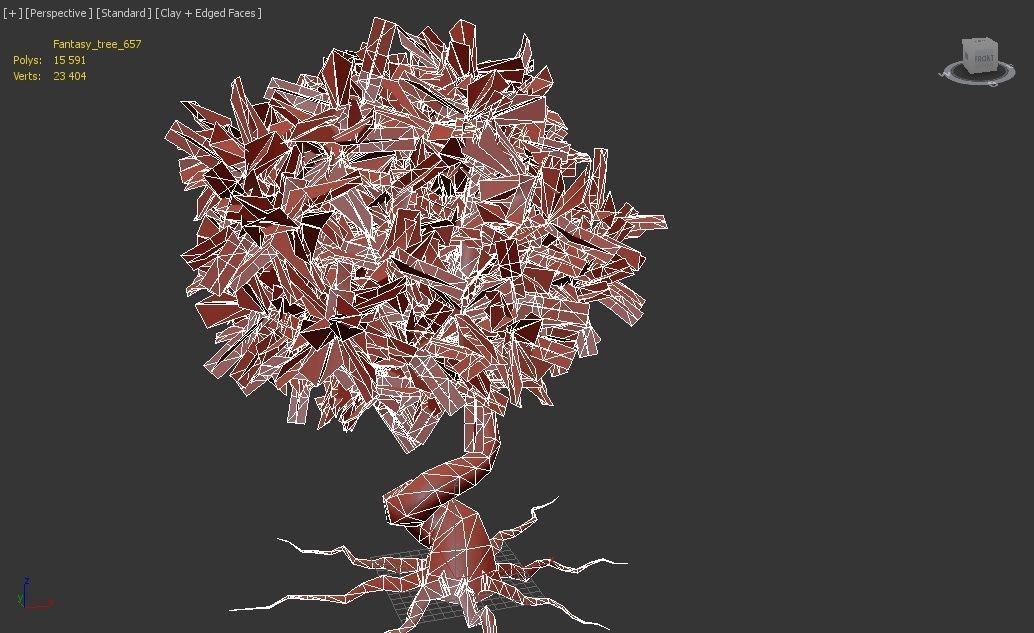 Fantasy Tree LODS Low-poly 3D model_5