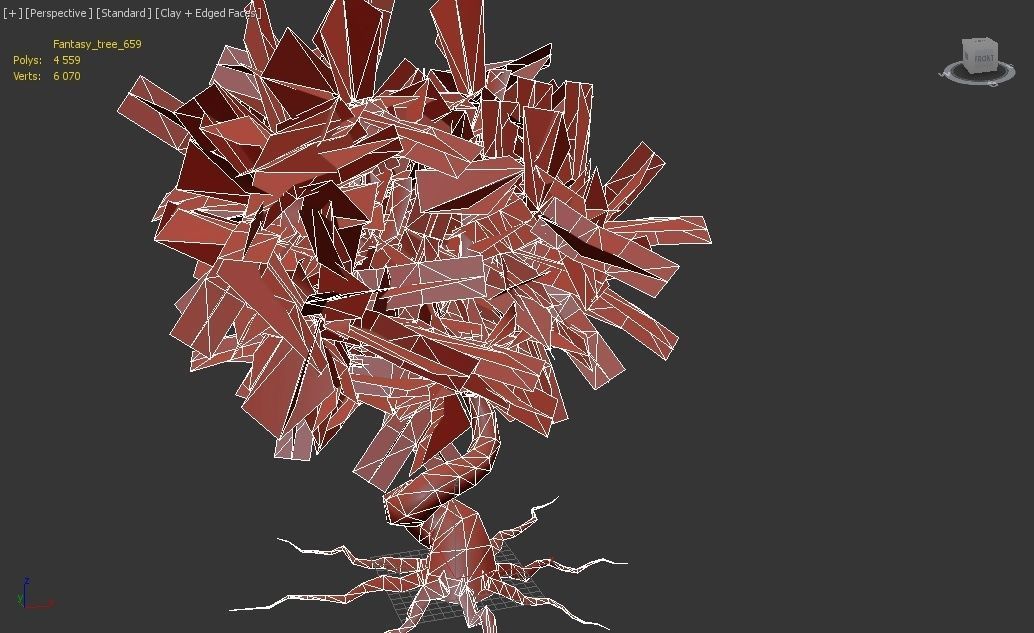 Fantasy Tree LODS Low-poly 3D model_7