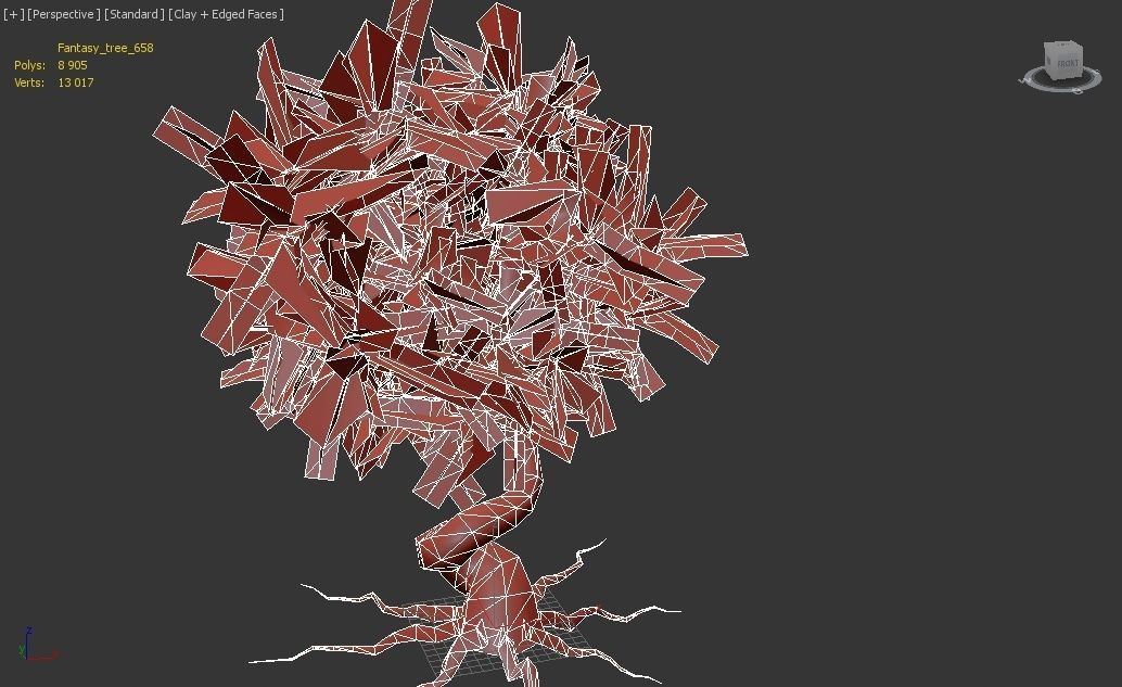 Fantasy Tree LODS Low-poly 3D model_6