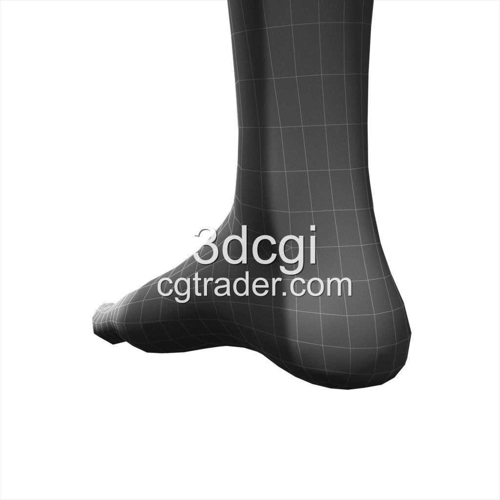 female 3d model base mesh Low-poly 3D model_21