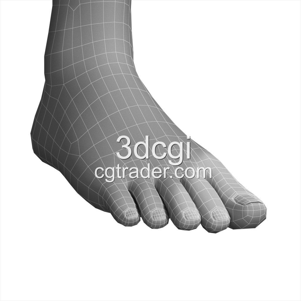 female 3d model base mesh Low-poly 3D model_19