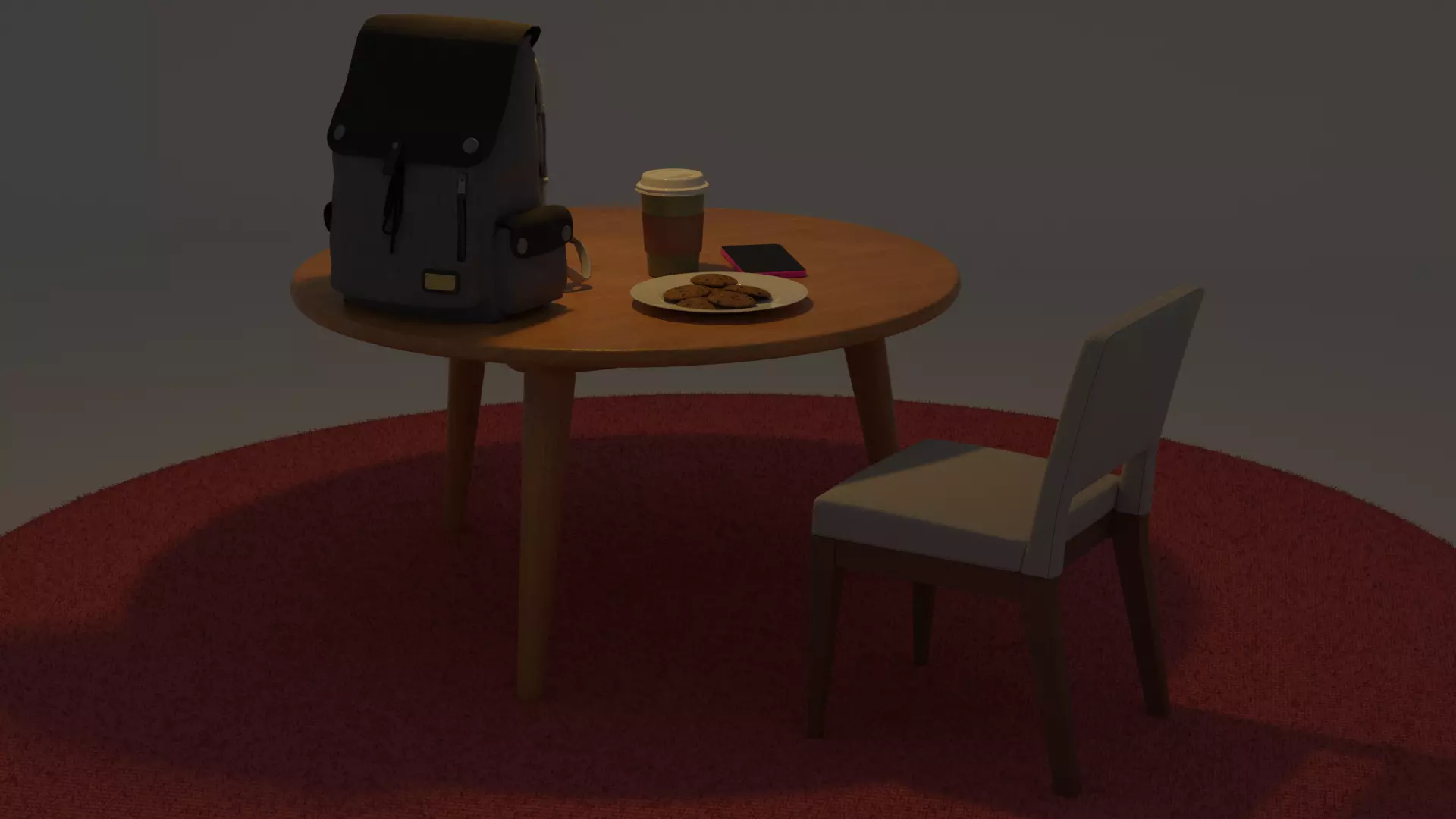 coffee after hours Low-poly 3D model_0