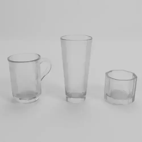 Simple glass cups pack
