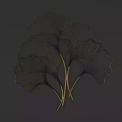 Gold Gingko wall decoration