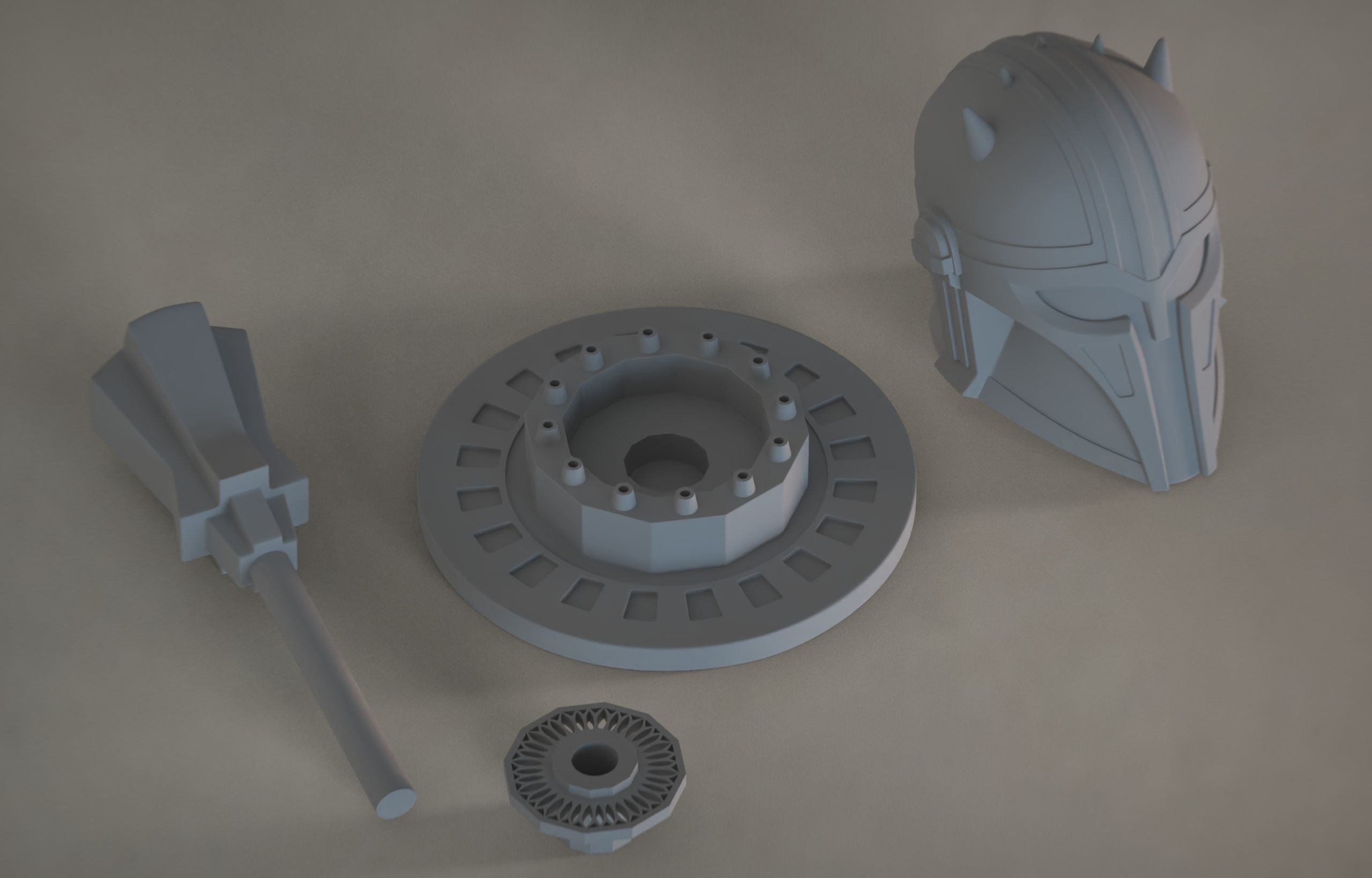 Mandalorian The Armorer 3D print model_2