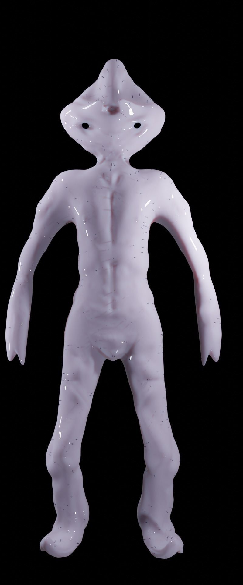 alien sculpture of bird Free low-poly 3D model_4