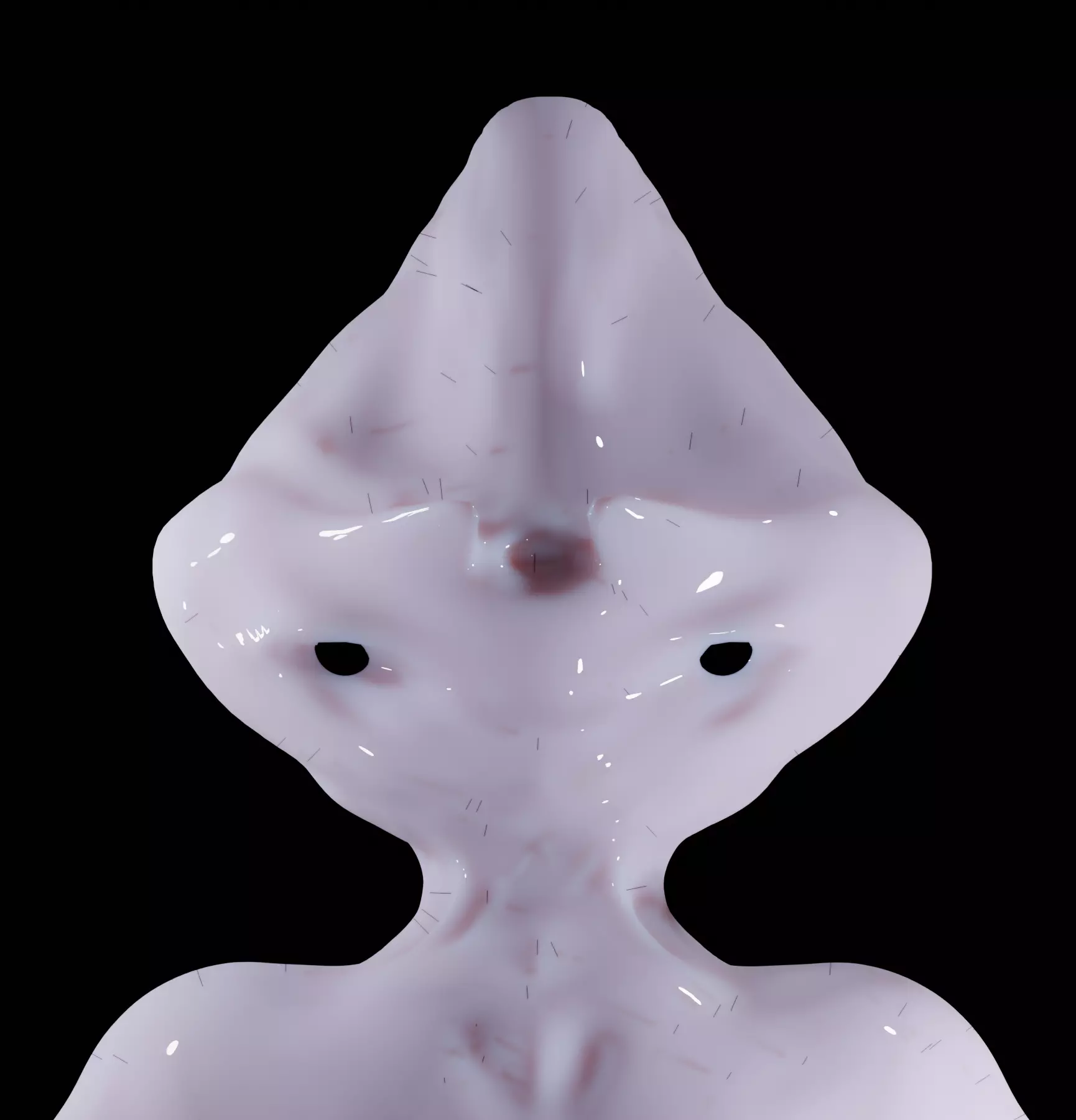 alien sculpture of bird Free low-poly 3D model_0