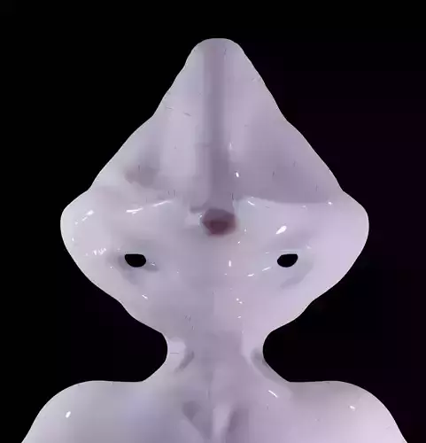 alien sculpture of bird