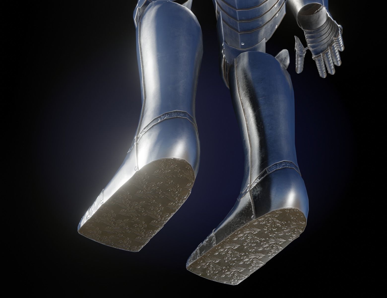 Medieval Knight Armor Low-poly 3D model_7