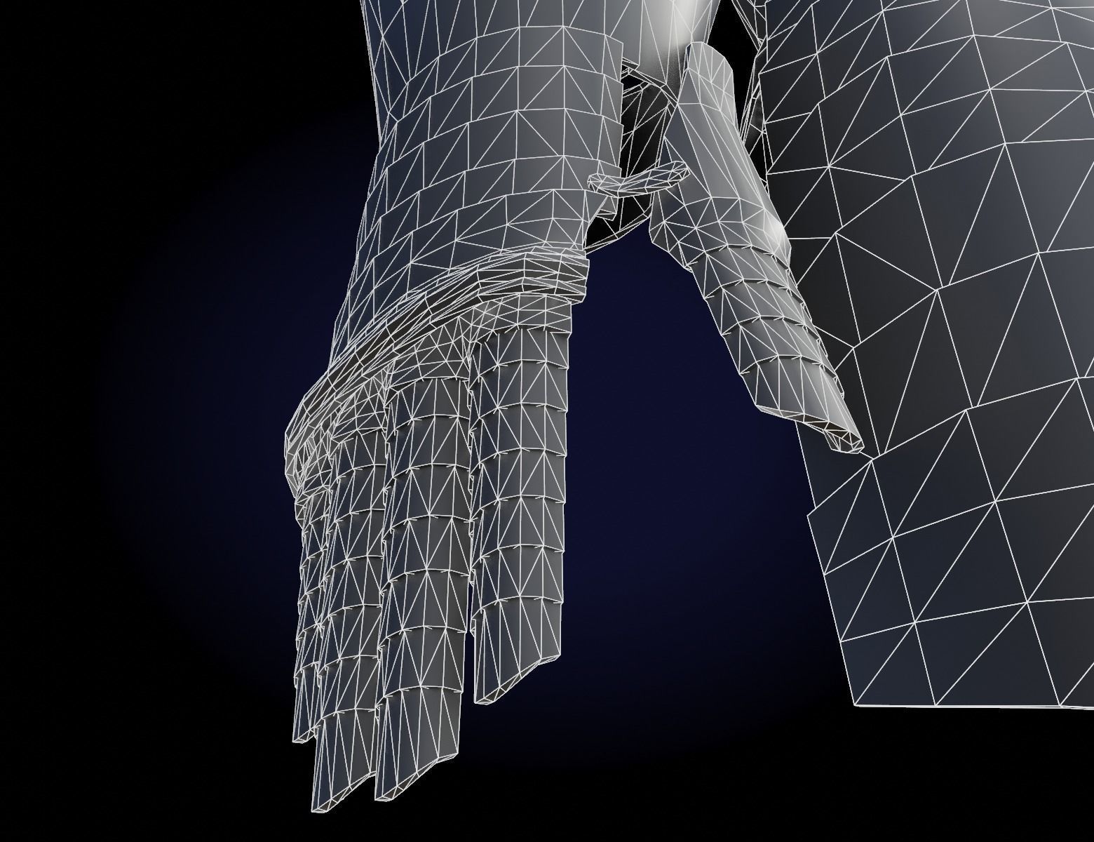 Medieval Knight Armor Low-poly 3D model_12