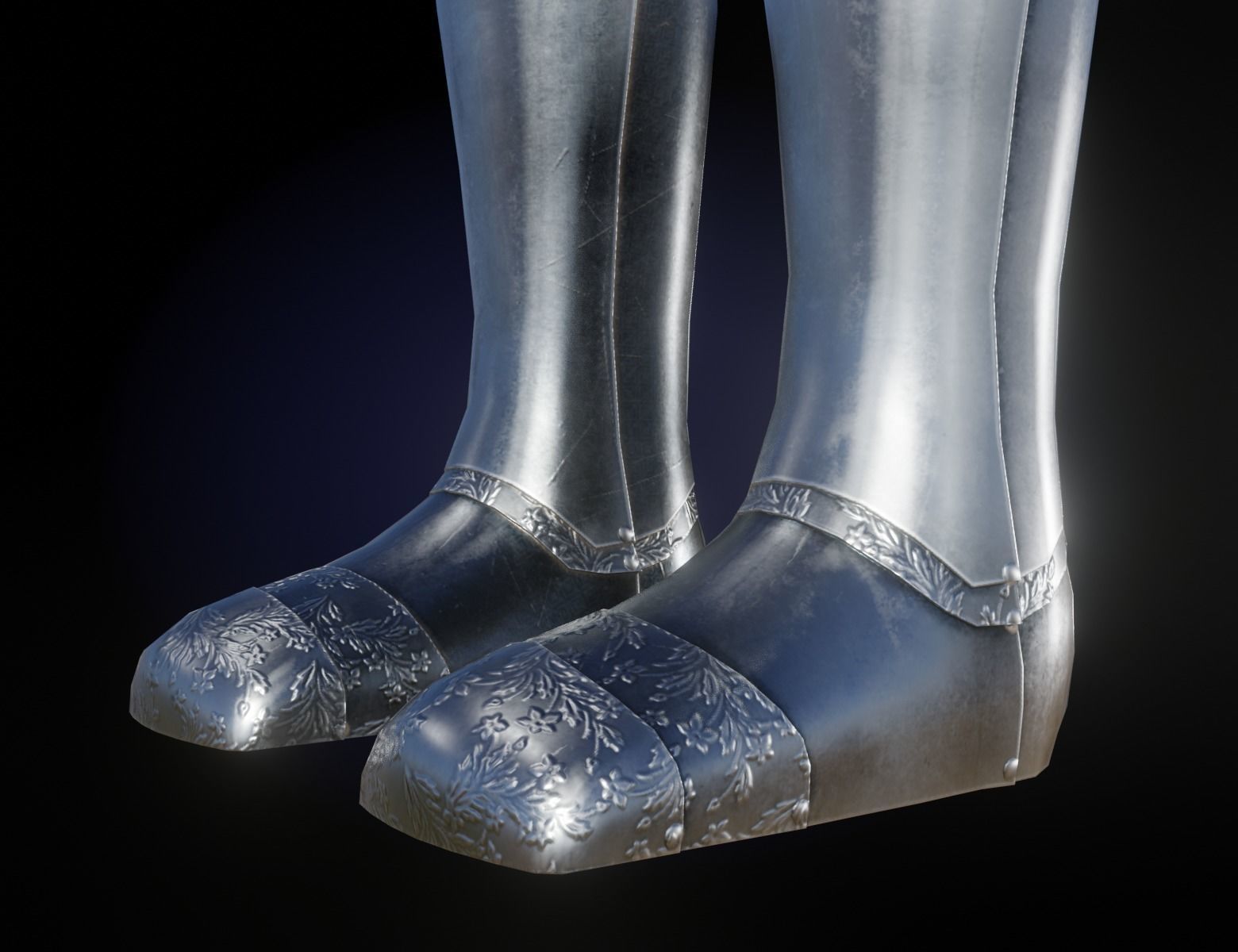 Medieval Knight Armor Low-poly 3D model_6