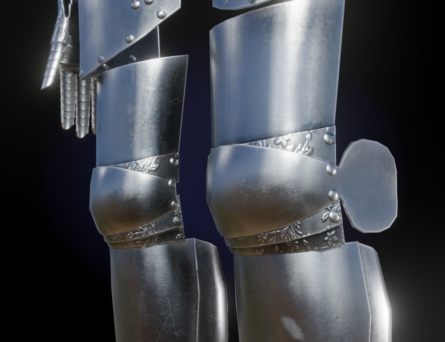 Medieval Knight Armor Low-poly 3D model_5