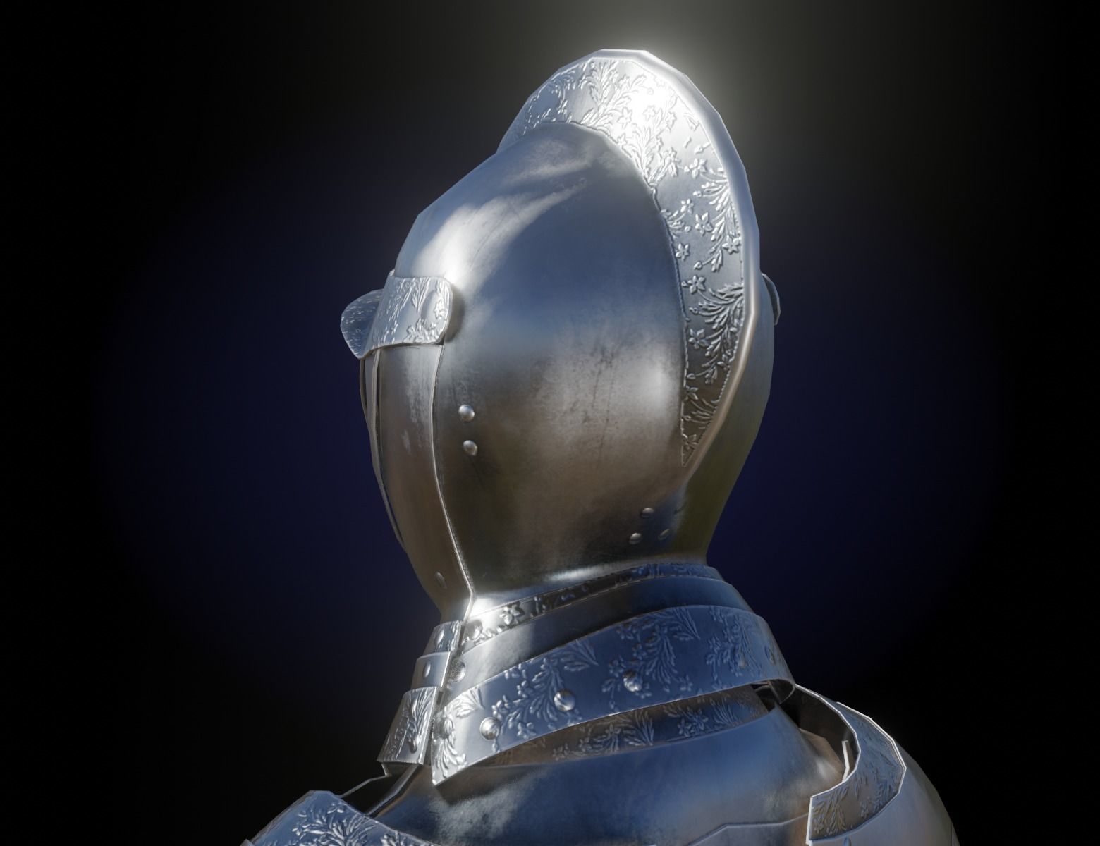 Medieval Knight Armor Low-poly 3D model_1