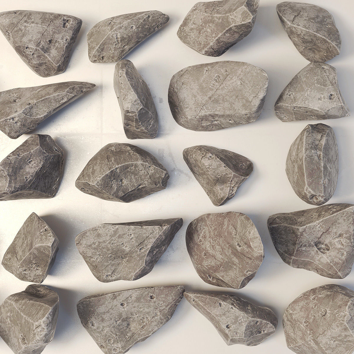 Stone rock river splinter n1a 3D model_2