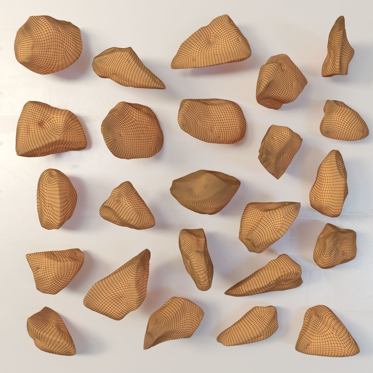 Stone rock river splinter n1a 3D model_11