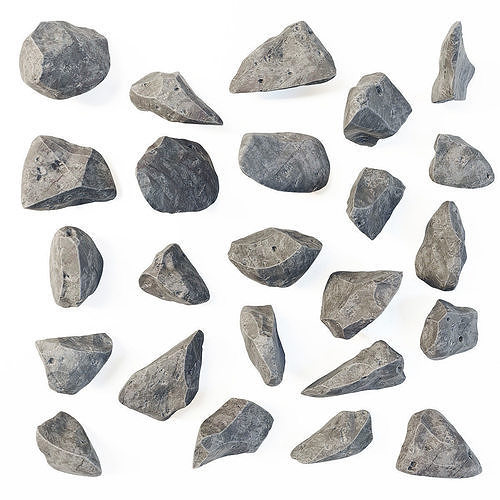 Stone rock river splinter n1a 3D model