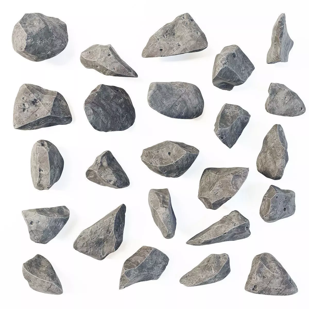 Stone rock river splinter n1a 3D model_0