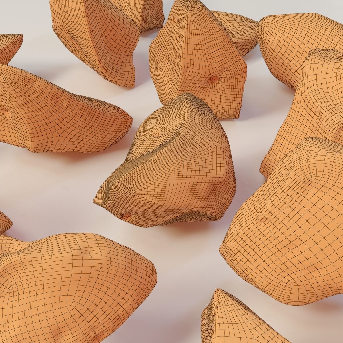 Stone rock river splinter n1a 3D model_20