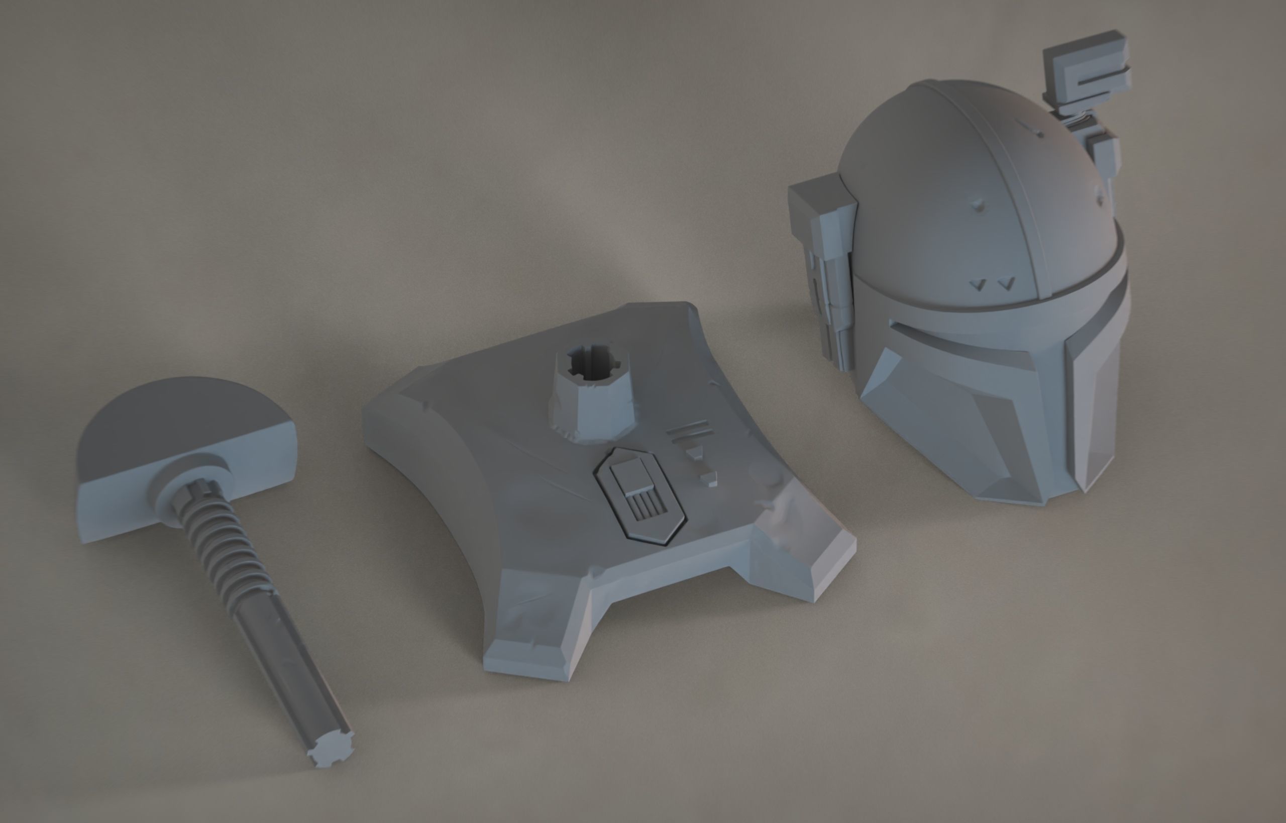 Mandalorian Paz Vizla 3D print model_2