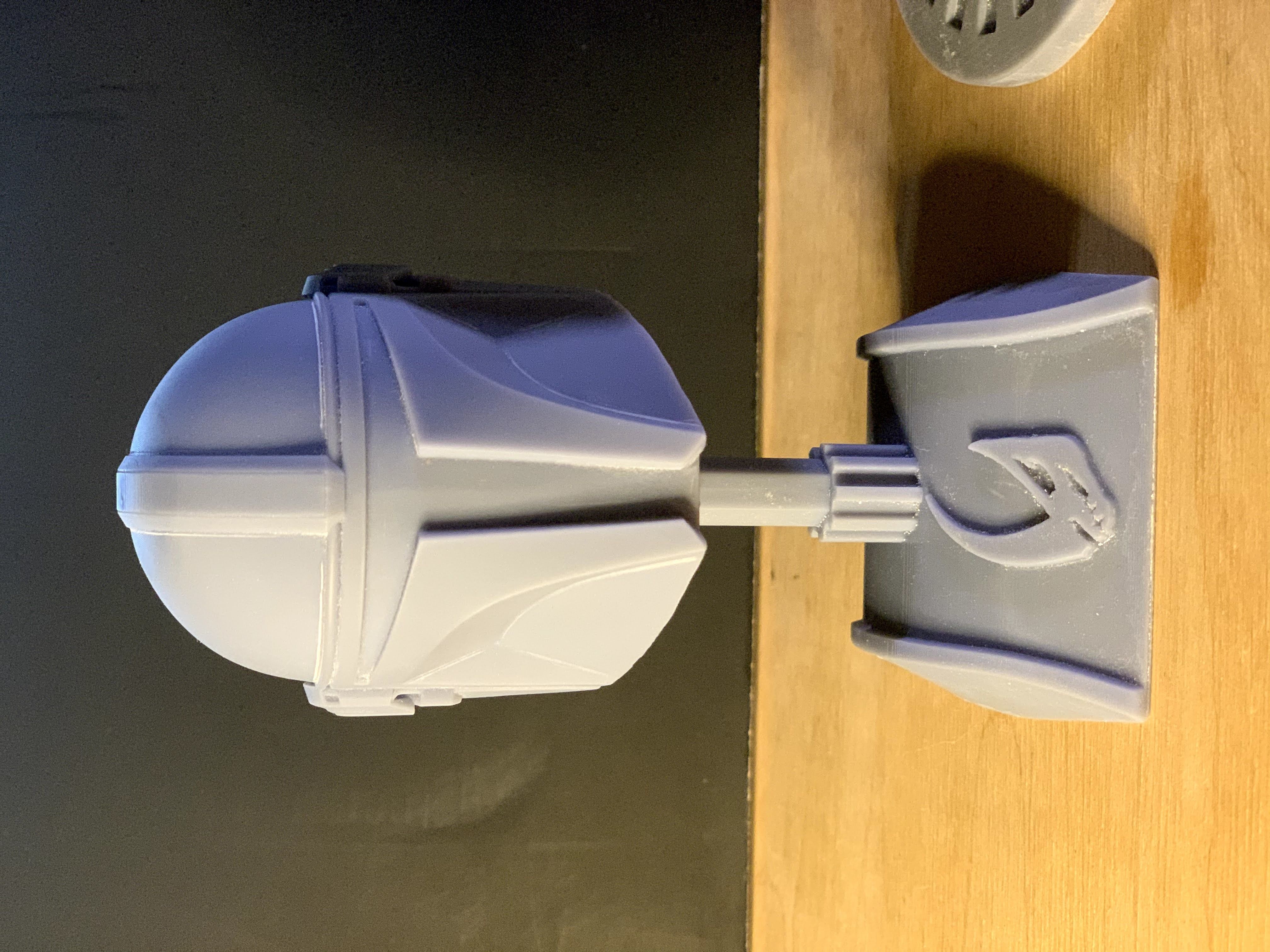 The 3 Mandalorians three star wars helmets on table 3D print model_23