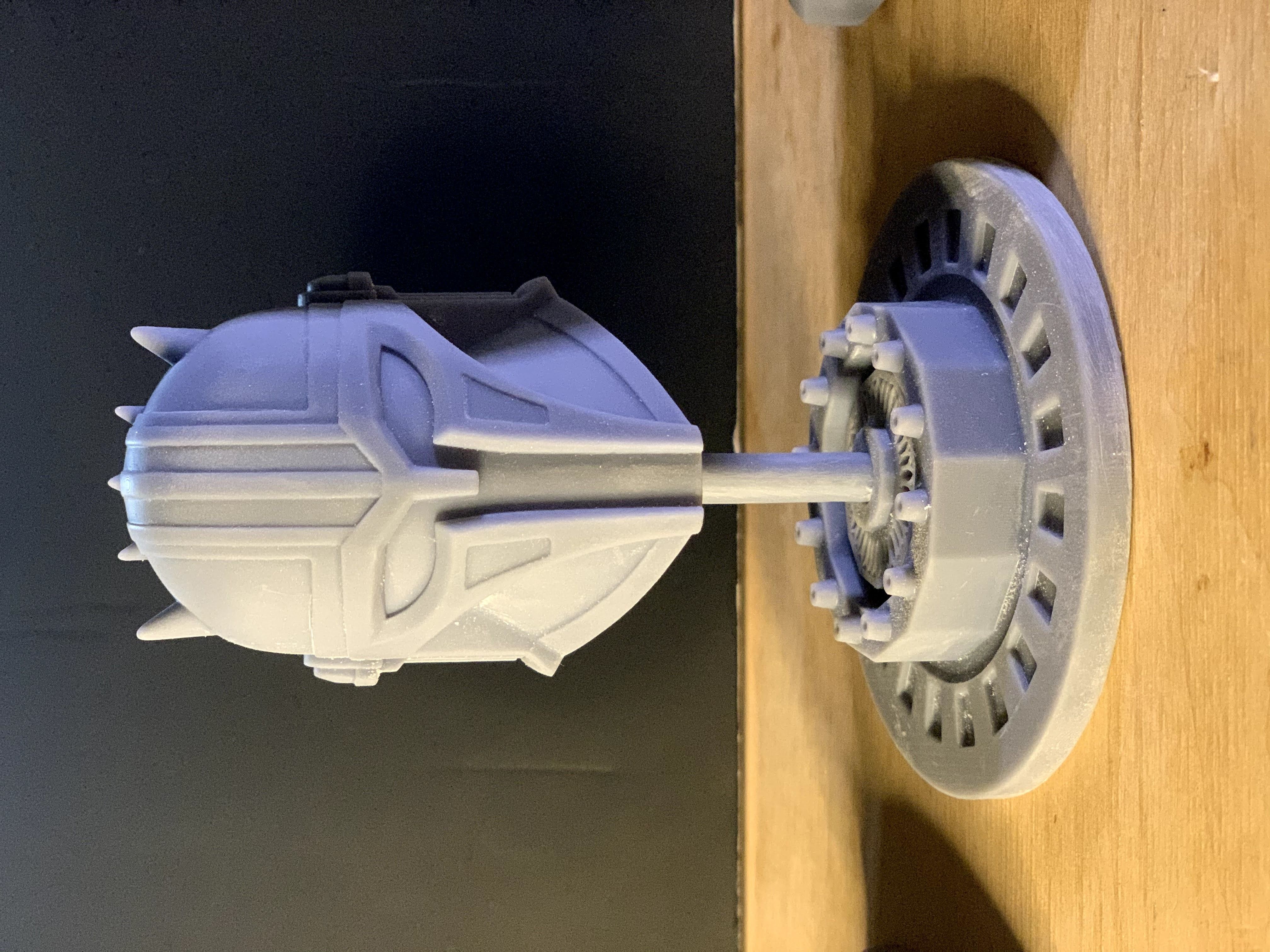 The 3 Mandalorians three star wars helmets on table 3D print model_20