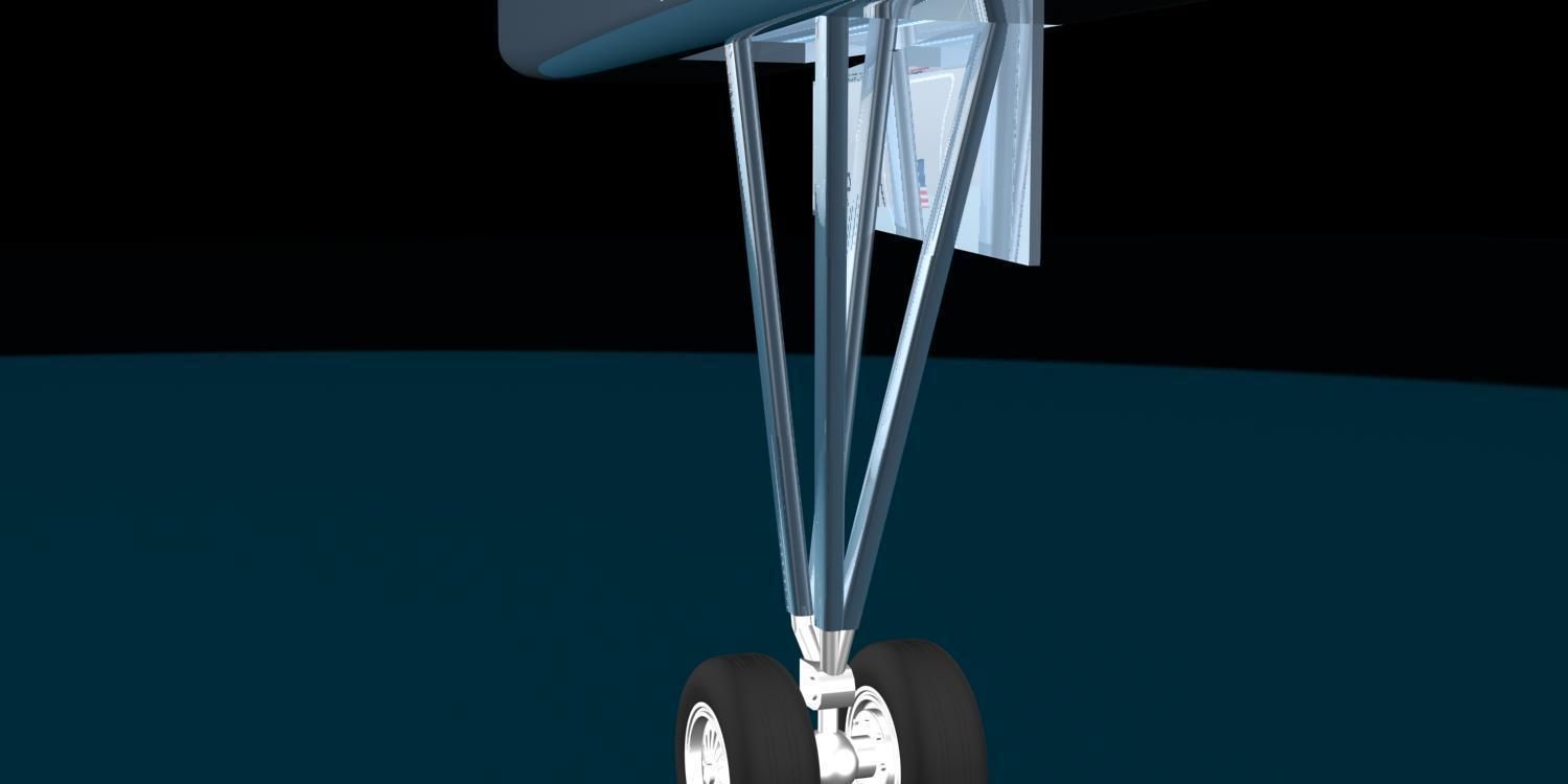 American Airlines dash 8-300 3D model_7