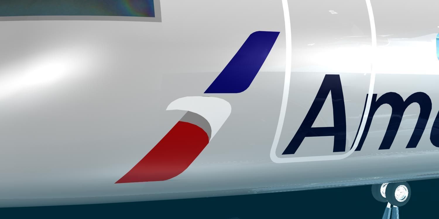 American Airlines dash 8-300 3D model_14