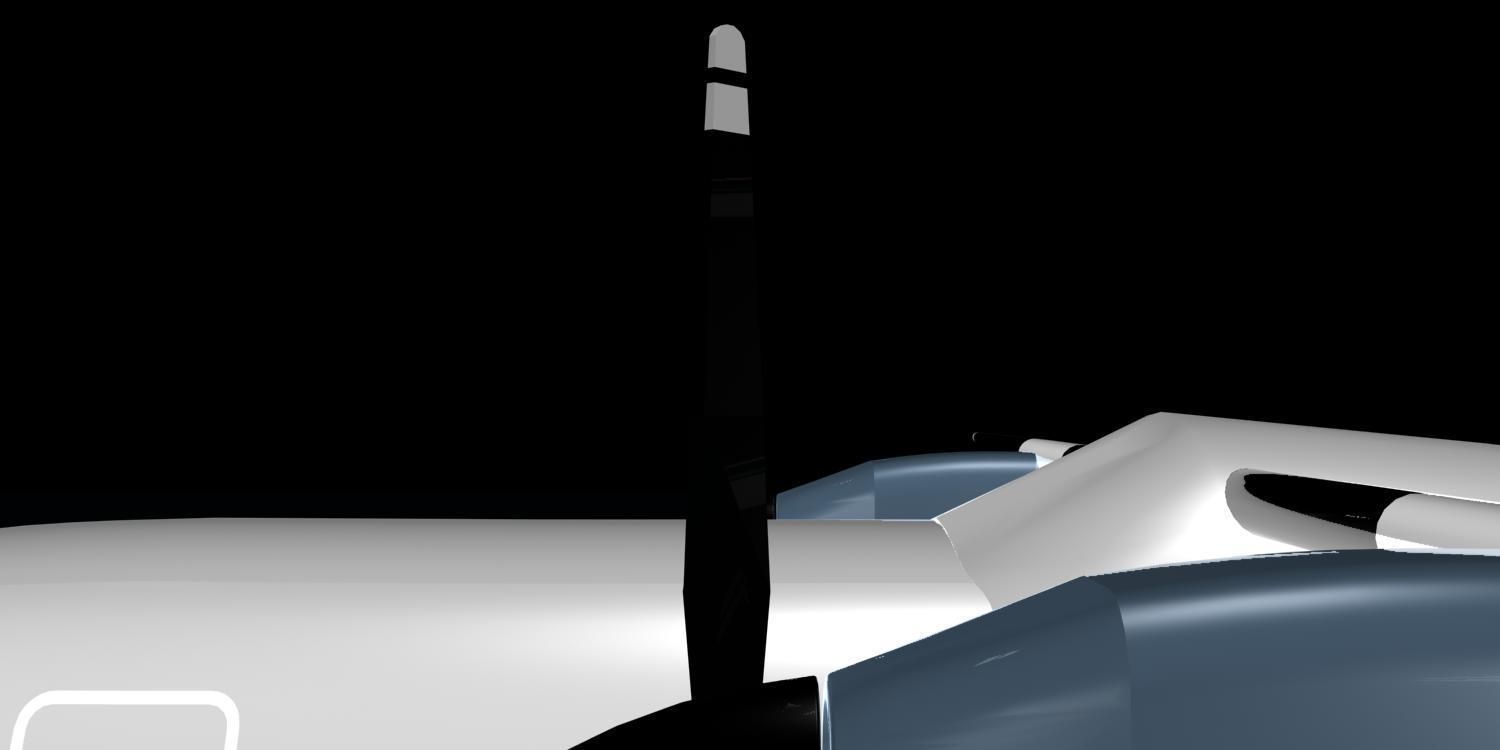 American Airlines dash 8-300 3D model_8