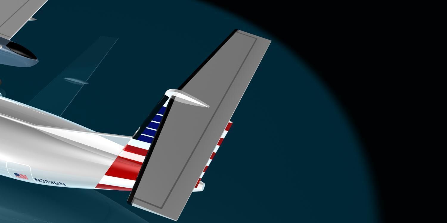 American Airlines dash 8-300 3D model_15