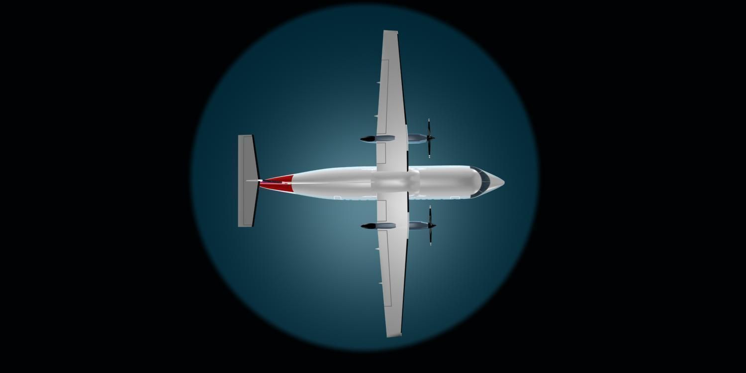 American Airlines dash 8-300 3D model_3