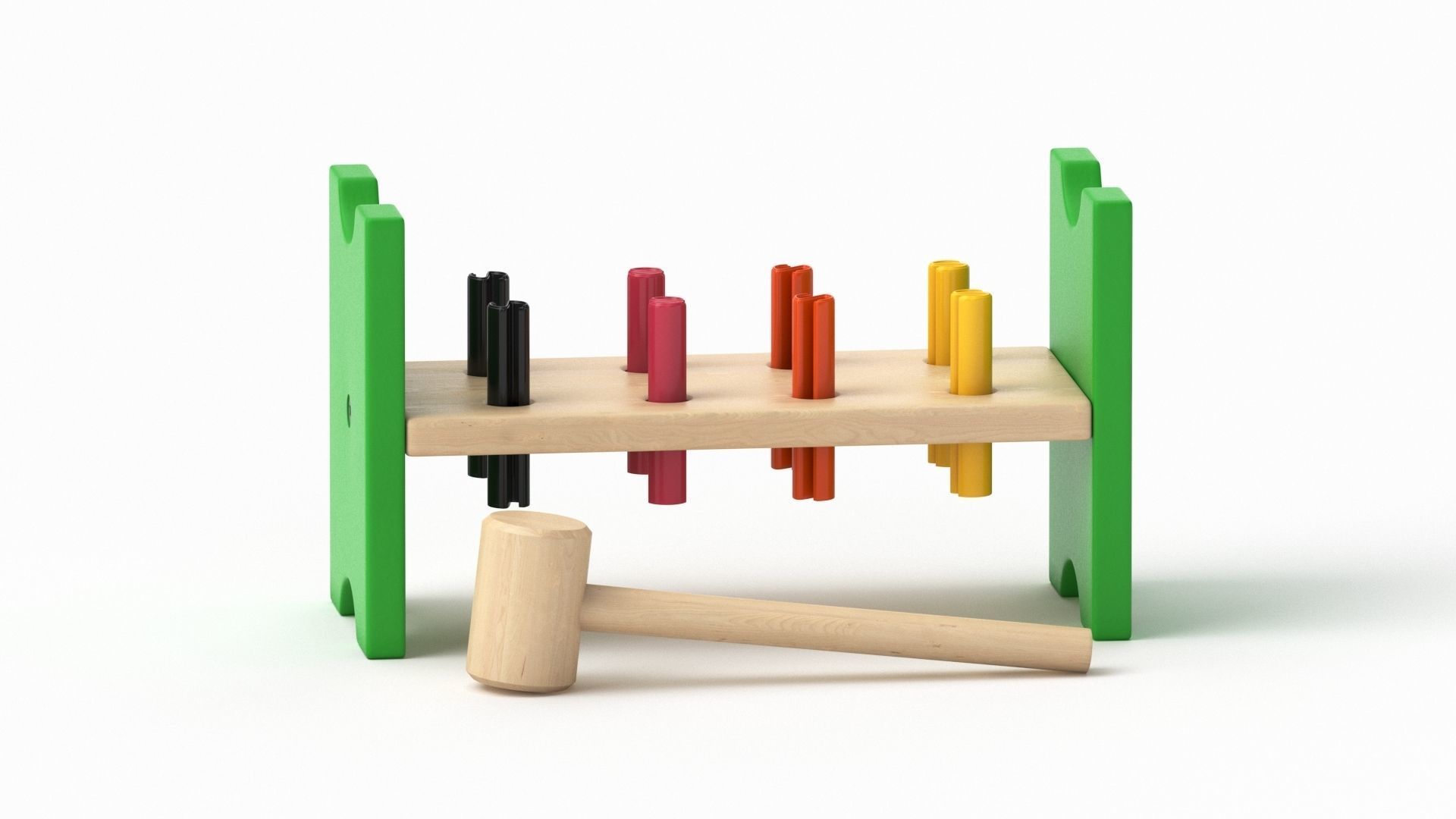 Mula Toy Hammering  Block 3D model_33